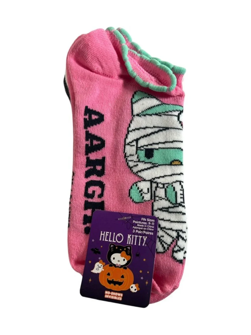 Hello Kitty Halloween No Show Socks New
